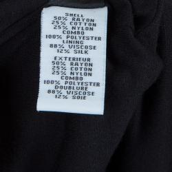 Pre Owned Diane Von Furstenberg Black Lace Scalloped Bottom Scotia Skirt L