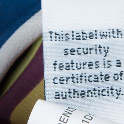 Pre Owned Diane Von Furstenberg Multicolor Striped Silk Belted Denisa Kaftan M