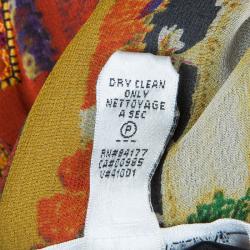 Pre Owned Diane Von Furstenberg Multicolor Print Embroidered Sleeveless Basmati Maxi Dress XL