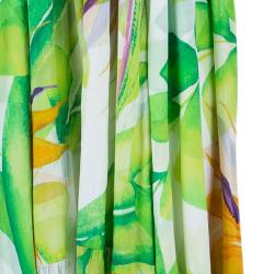 Pre Owned Diane Von Furstenberg Kuala Tropical Print Silk Maxi Dress S