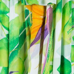Pre Owned Diane Von Furstenberg Kuala Tropical Print Silk Maxi Dress S