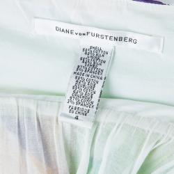 Pre Owned Diane Von Furstenberg Kuala Tropical Print Silk Maxi Dress S