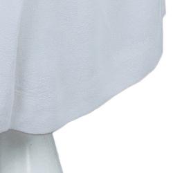 Pre Owned Diane Von Furstenberg White Crepe Draped Front Juliette Belted Dress L