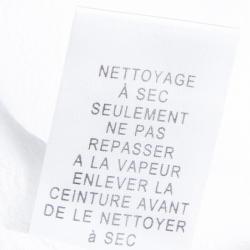 Pre Owned Diane Von Furstenberg White Crepe Draped Front Juliette Belted Dress L