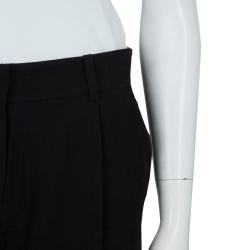 Pre Owned Diane Von Furstenberg Black Scalloped Lace Trim Yara Shorts S