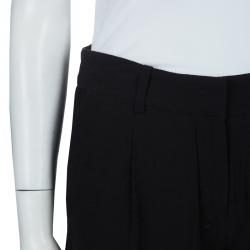Pre Owned Diane Von Furstenberg Black Scalloped Lace Trim Yara Shorts S