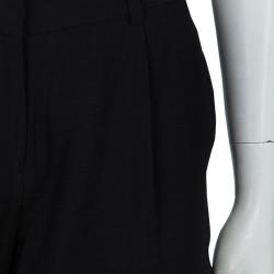 Pre Owned Diane Von Furstenberg Black Scalloped Lace Trim Yara Shorts S
