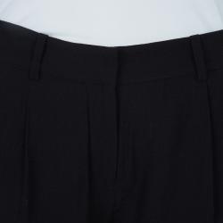 Pre Owned Diane Von Furstenberg Black Scalloped Lace Trim Yara Shorts S