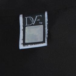 Pre Owned Diane Von Furstenberg Black Scalloped Lace Trim Yara Shorts S
