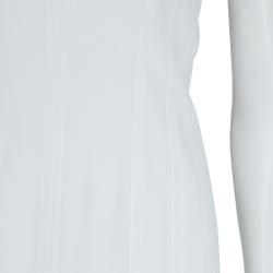 Pre Owned Diane Von Furstenberg White Short Sleeve Kader Dress L