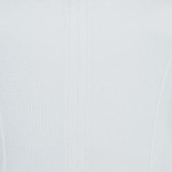 Pre Owned Diane Von Furstenberg White Short Sleeve Kader Dress L