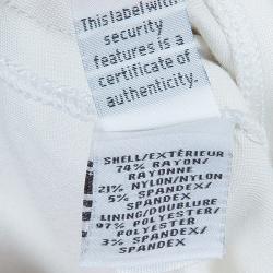 Pre Owned Diane Von Furstenberg White Short Sleeve Kader Dress L