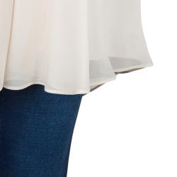 Pre Owned Diane Von Furstenberg Beige Silk New Fleurette Kimono Dress S