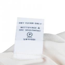 Pre Owned Diane Von Furstenberg Beige Silk New Fleurette Kimono Dress S