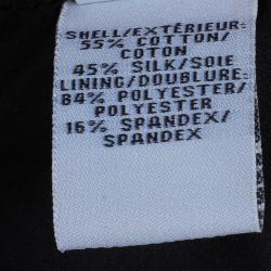 Pre Owned Diane von Furstenberg White/Blue Leopard Print Gemma Skirt XS