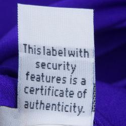 Pre Owned Diane Von Furstenberg Blue Silk Draped Annika Wrap Dress M