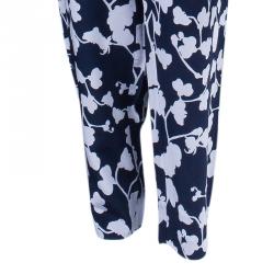 Pre Owned Diane Von Furstenberg Benett Orchid Silk Tapered Pants L