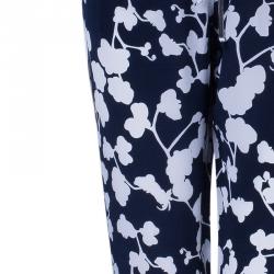 Pre Owned Diane Von Furstenberg Benett Orchid Silk Tapered Pants L