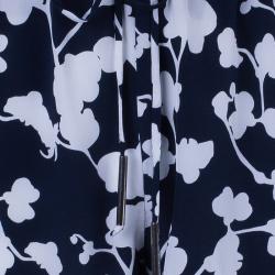 Pre Owned Diane Von Furstenberg Benett Orchid Silk Tapered Pants L