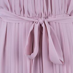 Pre Owned Diane Von Furstenberg Ria Blush Pink Pleated Dress L