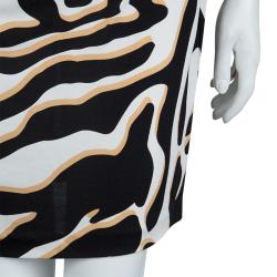 Pre Owned Diane Von Furstenberg Printed Jersey Ruched Glasmary Dress M
