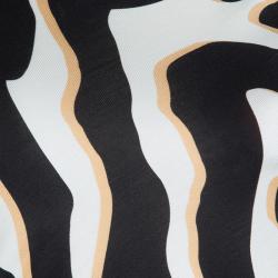 Pre Owned Diane Von Furstenberg Printed Jersey Ruched Glasmary Dress M