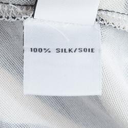 Pre Owned Diane Von Furstenberg Printed Jersey Ruched Glasmary Dress M