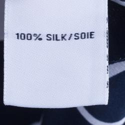 Pre Owned Diane Von Furstenberg Lorelei Orchid Print Silk Shirt L