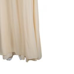 Pre Owned Diane Von Furstenberg Beige Silk Willemma Crystal Embellished Halter Gown M