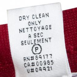 Pre Owned Diane Von Furstenberg Red Casita Long Buttondown Cardigan M