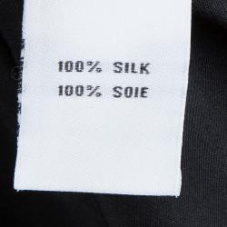 Pre Owned Diane von Furstenberg Colorblock Silk Ruffle Detail Sleeveless Shizuka Dress M