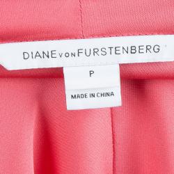Pre Owned Diane von Furstenberg Pink Silk Batwing Sleeve Meiko Blouse P