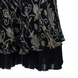 Pre Owned Diane Von Furstenberg Tamary Chiffon Printed Dress S