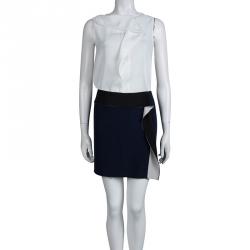Pre Owned Diane von Furstenberg Colorblock Shizuka Mini Skirt M