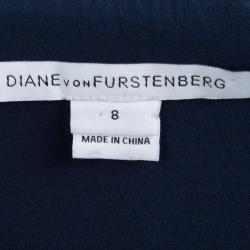 Pre Owned Diane von Furstenberg Colorblock Shizuka Mini Skirt M
