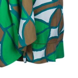 Pre Owned Diane Von Furstenberg Huahine Multicolor Shirt Knot Detail Dress L