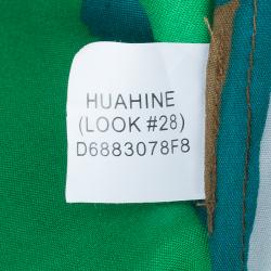 Pre Owned Diane Von Furstenberg Huahine Multicolor Shirt Knot Detail Dress L