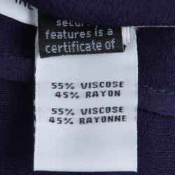 Pre Owned Diane von Furstenberg Navy Blue Oversized Beonica Top S 