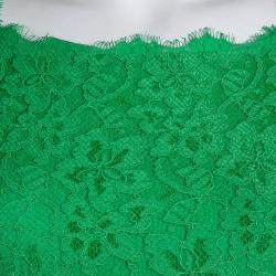 Pre Owned Diane Von Furstenberg Green Zarita Lace Dress S