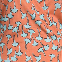 Pre Owned Diane Von Furstenberg Peach Floral Printed Maxi Abigail Wrap Dress M