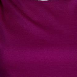 Pre Owned Diane Von Furstenberg Purple Wool Zip Detail Marchona Dress S