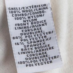 Pre Owned Diane von Furstenberg Monochrome Lace Detail Seduction Wrap Dress L