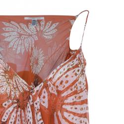 Pre Owned Diane Von Furstenberg Tupai Chiffon Wrap Dress M