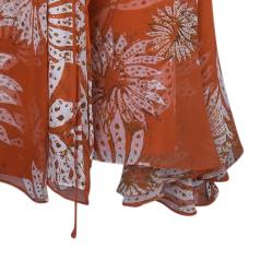 Pre Owned Diane Von Furstenberg Tupai Chiffon Wrap Dress M