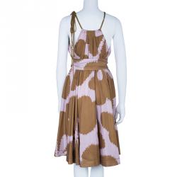 Pre Owned Diane Von Furstenberg Naro Printed Dress S