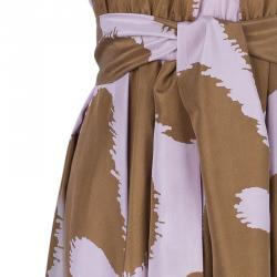 Pre Owned Diane Von Furstenberg Naro Printed Dress S