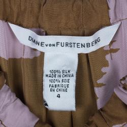 Pre Owned Diane Von Furstenberg Naro Printed Dress S