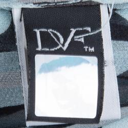 Pre Owned Diane von Furstenberg Multicolor Printed Silk Belted Nannushka Kaftan S