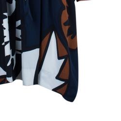 Pre Owned Diane Von Furstenberg Sheena Multicolor Silk Shirt Dress L