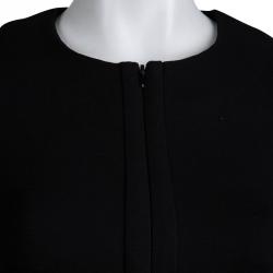 Pre Owned Diane von Furstenberg Black Knit Saturn Sheath Dress XS